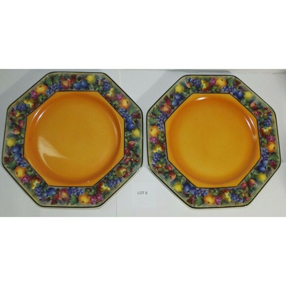 Lot of 2 Vintage Regal Ware R P Co Octagon Plate Made in England Regal Pottery # - Picture 2 of 12